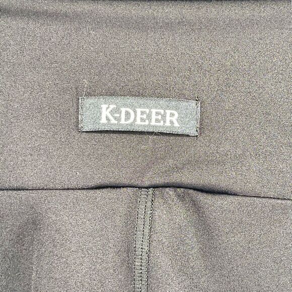 K-Deer Black Teal Stripe High Waist Leggings – Sneaker Length XS - Picture 10 of 12